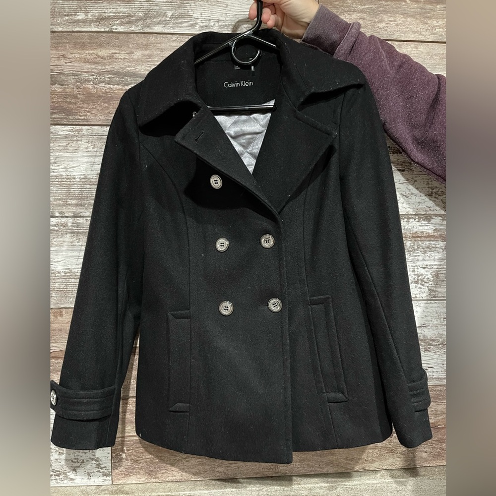 Double breasted Calvin Klein wool coat